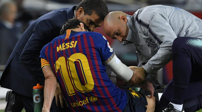 Lionel Messi blessé