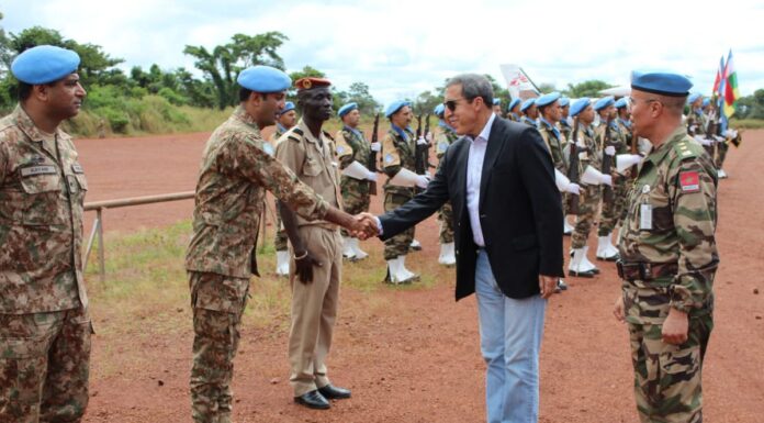République centrafricaine: Omar Hilale rend visite au contingent marocain déployé au sein de la MINUSCA